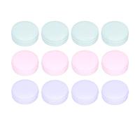 Beaupretty 30Pcs Empty Cream Jars Macaron Shaped Cream Box Lip Eye Masks Dispensing Cases 10ml Small Cosmetic Containers with Leakproof Lids for Lotion Balm Ointmen Random