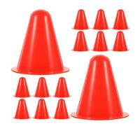 Beaupretty 30pcs Mini Traffic Cones Sports Marker Plastic Red Stackable Stable Placement for Roller Skating Obstacle Courses Games at Parties and Events