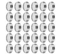 Beaupretty 30pcs Round Empty Eyeshadow Palette Metal Pans Refillable DIY Makeup Blush Tray Organizer Compact Round Makeup Pans for Travel and Home Storage