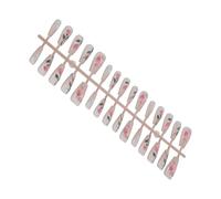 Beaupretty 30pcs Stylish Cat Eye Press Nails Long Coffin Shape Butterfly Nail Charm for Women Reusable Elegant Supplies and