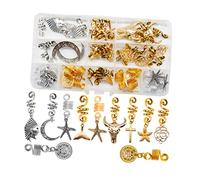 Beaupretty 33pcs Fake Dreadlocks Hair Accessories Braid Jewelry Charms Crystal Wire Wrapped Hair Beads Street Photography Party Decor