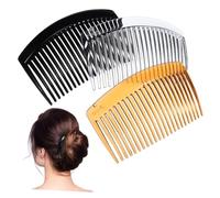 Beaupretty 36 Pcs French Side Comb Hair Clips Curved Slide Bun Holders for Women and Sturdy Plastic Hair Accessories for Wedding Veil Styling