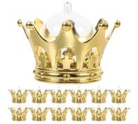 Beaupretty 36pcs Candy Box Crown Treat Boxes Plastic Golden Gilded Crown Shaped Lightweight Portable for Wedding Party Chocolate Packaging