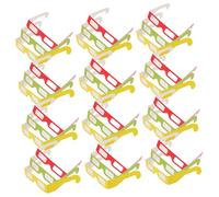 Beaupretty 36pcs Glasses with Red Green Yellow Lenses Prism Eyewear for Light Shows Christmas Music Festivals and Party Accessories