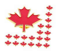 Beaupretty 36pcs Maple Leaf Lapel Pins Metal Enamel Brooches Canadian Flag Badge Lightweight Travel Souvenirs for Men Women Jackets Suits Scarves Gift Present