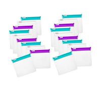 Beaupretty 36pcs Reusable EVA Pill Pouch Bags with Sliding Seal Semi-Transparent Plastic Medicine Organizer for Travel and Daily Use Lightweight Small Pill Storage Zippered Pouches