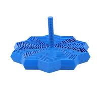 Beaupretty 3d Printed Expandable Sensory Star Fidget with Handle, Medium Blue Hexagonal Kinetic Desk Spinner for Stress Relief and Occupational Therapy