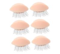 Beaupretty 3Pairs Makeup Practice Kit Replacement Eyelids for Eyelash Extension Training Soft Realistic Human Eye Look for Lash Mannequin Head Practice