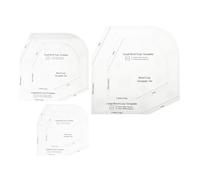 Beaupretty 3pcs Acrylic Bowl Cozy Sewing Rulers Templates Set 6", 8", 10" for Patchwork DIY Sewing Tools and Bowl Mat Stencils, Quilting Craft Supplies for Home Use