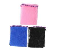 Beaupretty 3pcs African Exfoliating Net Sponge Body Wash Scrubber Back Scrubber for Men Women Deep Cleansing Shower Mesh Nylon Bath Sponge with Strong Foaming and Massage