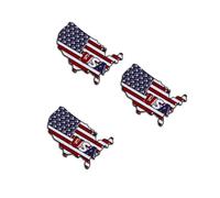 Beaupretty 3pcs American Flag Lapel Pin Durable Enamel Brooch for Patriotic Celebrations Usa Badge for Clothing Hats Bags for Independence Day Support