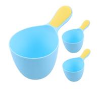Beaupretty 3pcs Baby Bath Rinse Cups Blue Plastic Shampoo Rinser for Newborns Toddlers Bathing Hair Wash Jug Sink Shower Use
