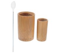 Beaupretty 3Pcs Bamboo Cupping Cups Natural Craft Massage Accessories Strong Suction Body Therapy Tools for Home Use Brown