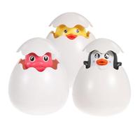 Beaupretty 3pcs Bath Floating Sprinkling Egg with Penguin Dinosaur and Duck Safe Smooth Surface Water Spray Fun for Bath Play Random Color