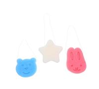 Beaupretty 3pcs Bath Loofah Sponge Soft Absorbent Cartoon Bear Bunny Star Designs Gentle Exfoliating Body Scrubber for Newborns Easy Grip and Quick-Dry Cleaning Sponges