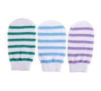 Beaupretty 3pcs Bathing Supply Exfoliating Brush Glove Body Scrubber Mittens Skin Cleansing