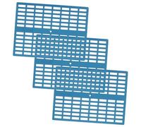 Beaupretty 3pcs Blue Small Animal Cage Foot Cushions 34x25x1cm Plastic Feet Pads Bunny Floor Mats Pet Bedding for Indoor Rabbit and Guinea Pig Cage