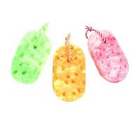 Beaupretty 3pcs Body Cleaning Sponges for Shower Soft Exfoliating Bath Sponge Honeycomb Design for Daily Wash and Skin Care