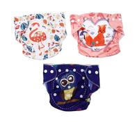Beaupretty 3pcs Breathable Waterproof Training Pants Snap-Fastener, Leak-Proof Fabric Pul Cloth Diaper, Easy to Put and Take, for Helping Your Develop Good Urination Random Color