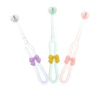 Beaupretty 3pcs Butterfly Knot Girl Toothbrush Soft Boys and Girls Brush Hair Brush Youth Toothbrush Boy Portable Travel