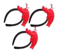 Beaupretty 3Pcs Cartoon Crayfish Headbands Creative Headdress for Parties Fun Hair Accessories for Performance and Festive Events Adorable Animal Hair Bands