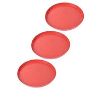 Beaupretty 3Pcs Chick Fodder Trays with Non-slip Bottom Poultry Feeding Pads for Easy and Clean Chicken Feeding Round Food Containers for Brood and Poultry Raising