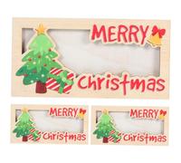 Beaupretty 3pcs Christmas Money Holder Wooden Cash Organizer with Elegant Pattern Xmas Card Wallet for Holiday Party Favors Multipurpose Wood Card Holder for Cash and Photos