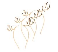 Beaupretty 3pcs Christmas Reindeer Antler Headband Festive Holiday Crown Hair Hoop for Women Comfortable and Party Accessory for Xmas Prom Halloween Cosplay