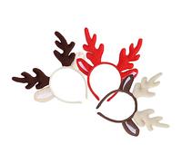 Beaupretty 3pcs Christmas Reindeer Antler Headbands with Ears Comfortable Non Slip Hairbands for Adults Festive Holiday Party Accessories and Cosplay Props for Xmas Photo Shoots and Stage