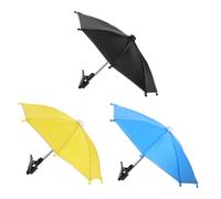 Beaupretty 3pcs Clip Mobile Phone Umbrella with Sunshade and Rain Shield UV Protection Outdoor Phone Sunshade for Travel and Daily Use Quick Installation and Reusable