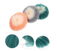 Beaupretty 3Pcs Colored Bath Loofah Shower Scrubber Balls Soft PE Exfoliating Mesh Bathing Puff for Men and Women Skin Cleansing and Pore Care Body Scrubber