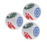 Beaupretty 3Pcs Craft Dice with Food Pattern Designs Rounded Corner Solid Game Dice for Party Family Fun and Interactive Decision Making