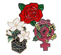 Beaupretty 3pcs Creative Feminist Brooch Pin Stylish Feminism Backpack Badge Unique Design for Women for Mother Day Birthdays and Special Occasions