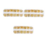 Beaupretty 3pcs Diy Metal Nails Decoration Nail Charms Glue Art Stickers Elegant Tips