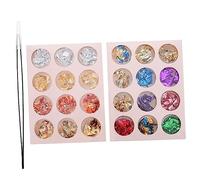 Beaupretty 3pcs DIY Nail Art Gold Silver Tinfoil Stickers with Tweezer Easy Application Safe Materials Shiny Foil Decor for Creative Nail Designs