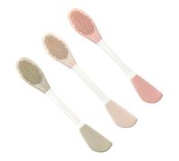 Beaupretty 3pcs Dual-head Silicone Face Scrubber Brush Soft Ergonomic Mask Applicator Tool for Precise Facial Cleansing and Mask Application Home Spa Beauty Kit