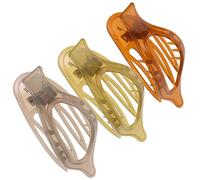 Beaupretty 3pcs Elegant Acrylic French Hair Clips for Women Flat Claw Clips for Thick Hair Stylish Accessories for Weddings and Daily Wear Smooth Surface Design