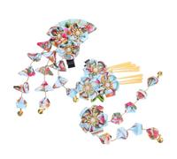 Beaupretty 3pcs Elegant Japanese Tassel Hair Clips Vintage Flower Barrette Hairpin Inspired by Traditional Kimono Lightweight Hair Accessories for Women Cultural Heritage Design with Charming