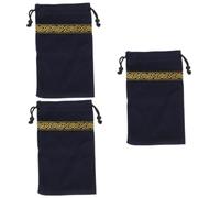 Beaupretty 3pcs Elegant Tarot Storage Bag Tarot Card Holder Pouch for Travel Storage
