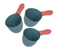 Beaupretty 3pcs Ergonomic Bath Water Scoops Plastic Ladle for Hair Washing and Shower Use Non Slip Handle Bathroom Water Scoop Cups in Dark Green Practical for Home and Spa