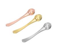 Beaupretty 3pcs Eye Cream Applicator Convenient Eye Massager with Replaceable Roller Ball Portable Skincare Tools for Face Metal Mask Spoon Cream Division Spoon Gold Silver Rose Gold