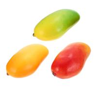 Beaupretty 3pcs Fake Mangoes Simulation Mangoes Fruit Model Set 3 Colors Red Green Yellow Foam Decorative Lifelike Photo Props for Living Room and Film and Television Props