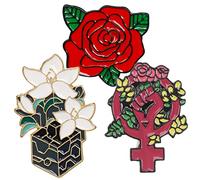 Beaupretty 3pcs Feminist Uterus Brooch Pins Feminism Lapel Badge for Women Fashion Accessories Lightweight Durable for Clothes Scarfs Hats