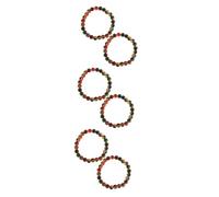 Beaupretty 3pcs Festive Christmas Beaded Bracelet with Multicolor Tourmaline Crystals Polished Crystal Wristband for Teen Bohemian Style Holiday Jewelry Accessory