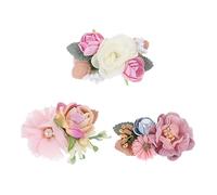 Beaupretty 3pcs Floral Hairpins for Boys and Girls Faux Flower Hair Accessories for Girls for Brides Elegant Hair Decorations for Special Occasions