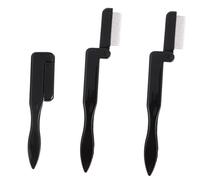Beaupretty 3pcs Foldable Eyebrow Comb and Eyelash Brush Mini Steel Eyebrow Comb for Makeup Travel for Extensions and Mascara Application