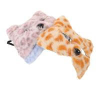 Beaupretty 3pcs Furry Cat Masks Set for Party Cosplay, Half Face Masquerade Cat Dress-Up Masks in Pink, Blue, Brown for Halloween, Photo Booth, Stage Performance