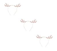 Beaupretty 3pcs Glamorous Reindeer Antlers Headband Rhinestones Christmas Headpiece for Women Girls