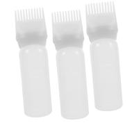 Beaupretty 3pcs Hair Applicator Bottle Easy Squeeze Hair Coloring Oiling Dying Comb Bottles with Tooth Comb for Home Salon Use for Convenient Application