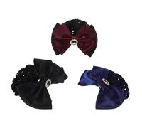 Beaupretty 3pcs Hair Bows With Nets Bowknot Snood Net Barrettes Bun Covers Bow Hair Clip Mesh Work Hairnets Hairstyles Accessories for Women Lady